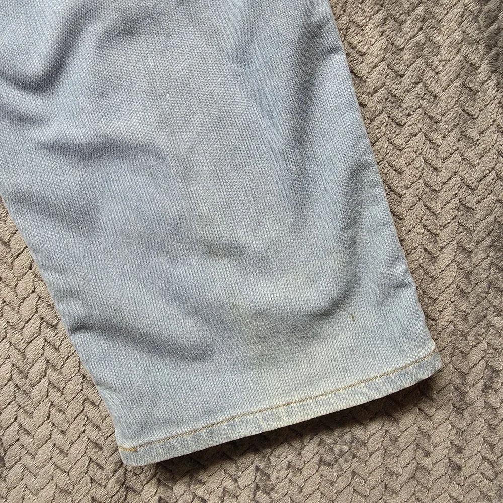 VTG Levis Jeans Mens 38x29 Brown‎ Label Cowboy Light Blue Straight Boot Leg READ